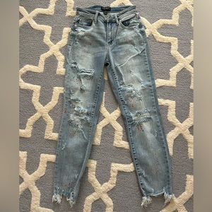 Judy Blue boyfriend fit crop jeans size 24/0